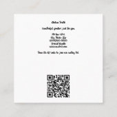 赤串ハート「愛で作られた」 スクエア名刺 (裏面)