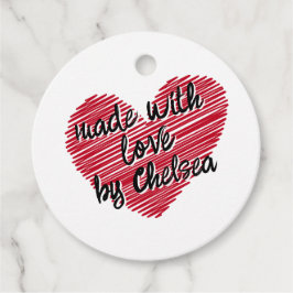 赤串ハート「愛で作られた」 フェイバータグ