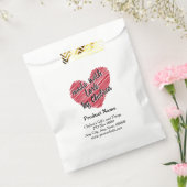 赤串ハート「愛で作る」商品バッグ フェイバーバッグ (封をした状態)