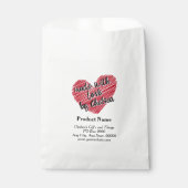 赤串ハート「愛で作る」商品バッグ フェイバーバッグ (正面)