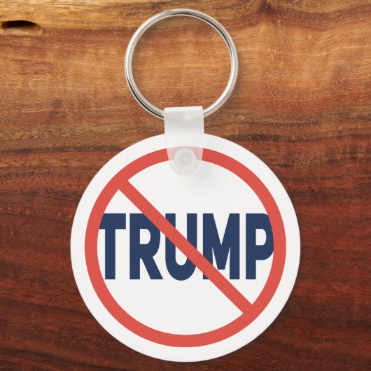 赤丸アンチトランプ政治意見 キーホルダー (正面)