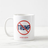 赤丸アンチトランプ政治意見 コーヒーマグカップ (左)