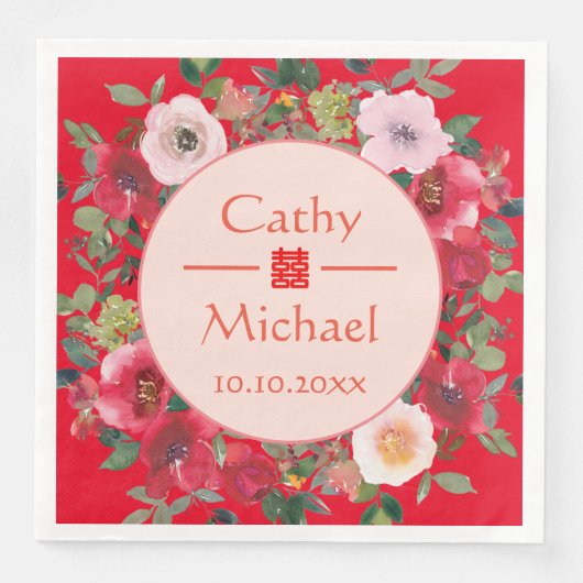 赤丸フローラモダン結婚中国のリース (正面)