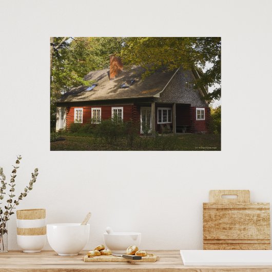 赤丸太小屋 ポスター (キッチン)