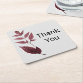 赤乾燥紅葉コースター スクエアペーパーコースター (アングル)