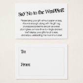 赤予測できなちゃんシャワーのギフトカードを包むことにノーと言う (正面&裏面)