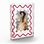 赤予測できな波線卒業記念 フォトブロック (左)