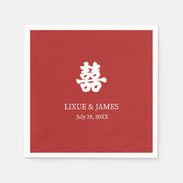 赤二重の幸福の書中国の道アジア スタンダードカクテルナプキン