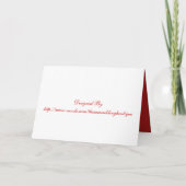 赤二重喜 中国結婚式 招待状 (裏面)