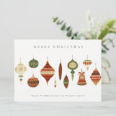 赤企業のエレガント緑クリスマスオーナメント シーズンカード (スタンド正面)