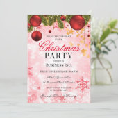 赤企業のクリスマスホリデーパーティー 招待状 (スタンド正面)