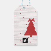 赤企業のハッピーホリデーシーズンクリスマス ギフトタグ (裏面)