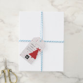 赤企業のハッピーホリデーシーズンクリスマス ギフトタグ (より糸付き)