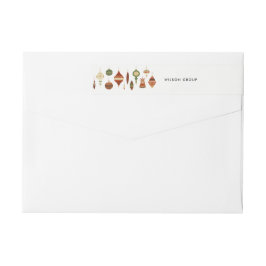 赤企業の緑クリスマス飾り星装飾 ラップアラウンドラベル