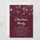 赤企業の Office Christmas Party 招待状 (正面)