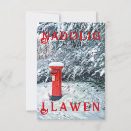 赤伝統的い郵便箱と雪