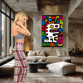 赤伝統的と白の格子模様のツイストモダン カプリレギンス