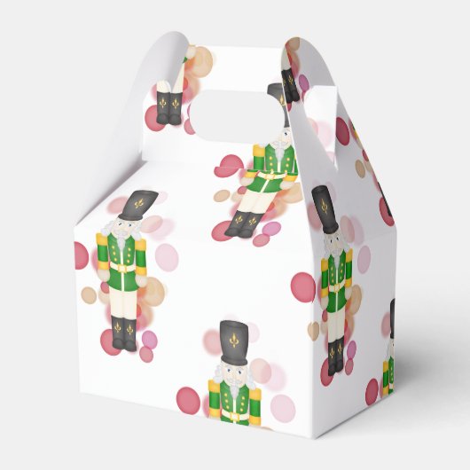 赤伝統的と緑のクリスマスのくるみ割り フェイバーボックス (裏面サイド)