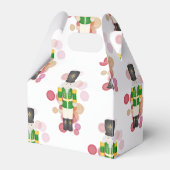 赤伝統的と緑のクリスマスのくるみ割り フェイバーボックス (正面サイド)