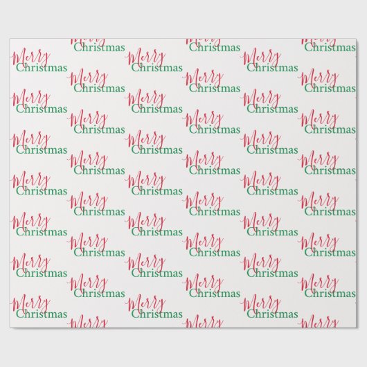 赤伝統的と緑のメリークリスマス ラッピングペーパー (フラット)