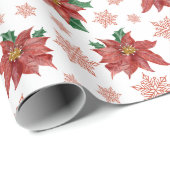 赤伝統的と緑の植物学 ラッピングペーパー (ロールコーナー)