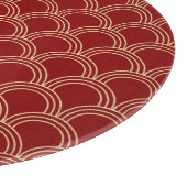 赤伝統的と金ゴールドのパタ中国のーン カッティングボード (角)