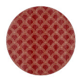 赤伝統的と金ゴールドのパタ中国のーン カッティングボード (正面)