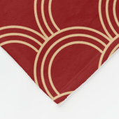 赤伝統的と金ゴールドのパタ中国のーン フリースブランケット (角)