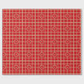 赤伝統的と金ゴールドの幾何中国のパターン ラッピングペーパー (フラット)