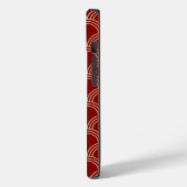 赤伝統的と金ゴールドパタ中国のーンモノグラム Case-Mate iPhoneケース (裏面 / 左)