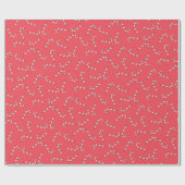 赤伝統的キャンディーケーンヴィンテージクリスマス ラッピングペーパー (フラット)