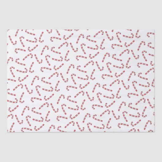 赤伝統的キャンディーケーンヴィンテージクリスマス 薄葉紙 (正面)