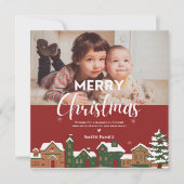 赤伝統的クリスマスカスタムの休日の写真 (正面)