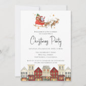 赤伝統的フェスティバルファミリーサンタ 招待状 (正面)