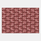 赤伝統的ポインセチアのクリスマス/休日 ラッピングペーパーシート (正面2)