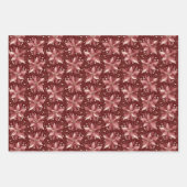 赤伝統的ポインセチアのクリスマス/休日 ラッピングペーパーシート (正面)