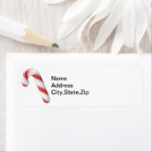 赤伝統的白キャンディーケーン住所 シール (インサイチュ)