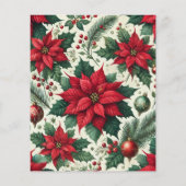 赤伝統的素朴ポインセチアのスクラップ紙 (裏面)