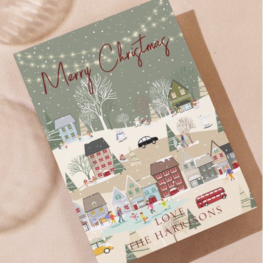 赤伝統的素朴1枚の写真メリークリスマス シーズンカード