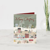 赤伝統的素朴1枚の写真メリークリスマス シーズンカード (正面)