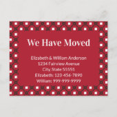 赤伝統的緑のクリスマス ポストカード (正面)