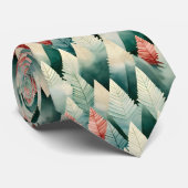 赤伝統的緑の水色クリスマスツリー ネクタイ (ロール)