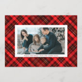 赤伝統的黒クリスマスプレド数々の写真 シーズンカード (正面)