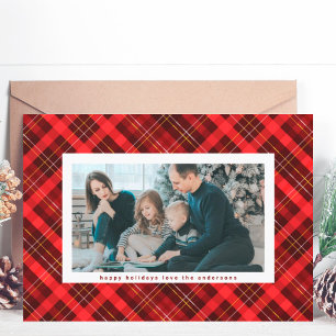 赤伝統的黒クリスマスプレド数々の写真 シーズンカード