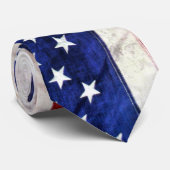赤伝統的・白・青の愛国心を持つ米国国旗 ネクタイ (ロール)