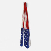 赤伝統的・白・青の愛国心を持つ米国国旗 ネクタイ (裏面)
