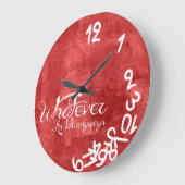 赤何素朴でも遅れたら壁時計 ラージ壁時計 (傾斜)