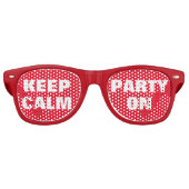 赤保色のサングラスにパーティー レトロサングラス (正面)