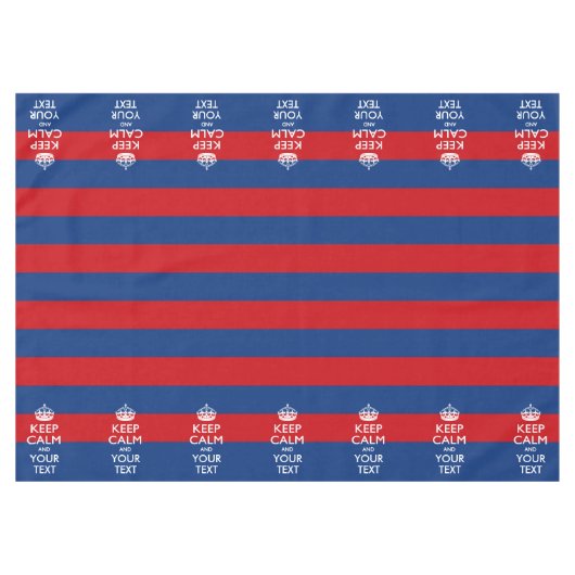 赤保色の文字を落ち着かせストライプる テーブルクロス (正面(横))