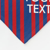 赤保色の文字を落ち着かせストライプる フリースブランケット (角)